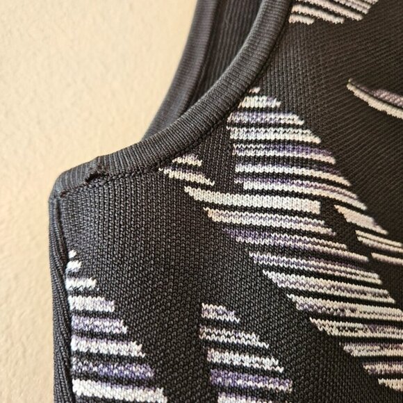 Karen Millen Bandage Bodycon Zebra Print Sleeveless Mini Dress Black Grey Size S - Picture 15 of 16